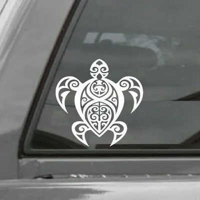 Tribal Hawaiian Turtle Vinyl Window Decal/Sticker • $3.50