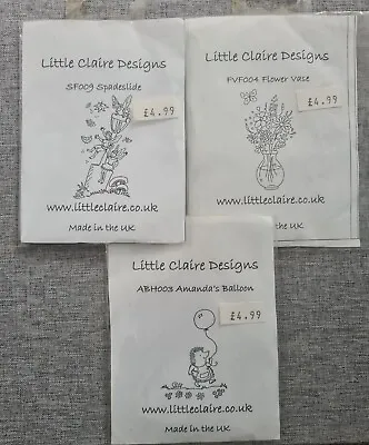 £4.25 • Buy Little Claire Designs Stamps 3 Pack Fairy Floral Hedgehog   Bundle - New