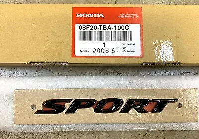 Genuine OEM Honda 2017-2021 Civic Gloss Black Rear Sport Emblem 08F20-TBA-100C • $38.99