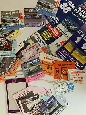 Le Mans 24 Hour Large Collection Of Tickets 25 Plus  1980s 90s Flyers Rare. • £9.99