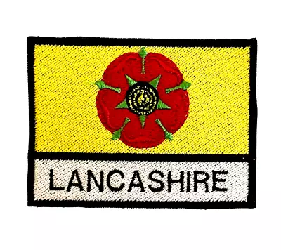 Lancashire Red Rose Fully Embroidered Sew Or Iron On Patch (A) • £5.99