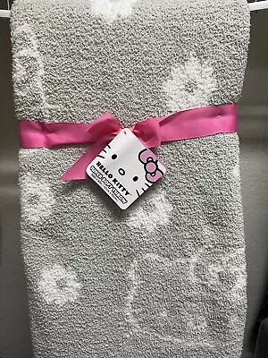 Hello Kitty Super Soft Throw Blanket Gray & White 50 X 60 • $42