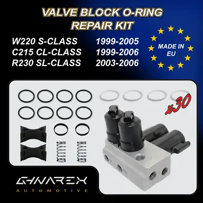 For Mercedes ABC Valve Block Gasket Rebuild Repair Kit W220 W215 R230 O-Ring B • $64.80
