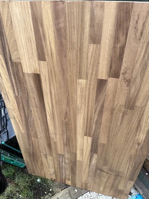 £100 • Buy Solid Oak Kitchen Worktop Off Cut 40mm Thick 1218mm X 793mm