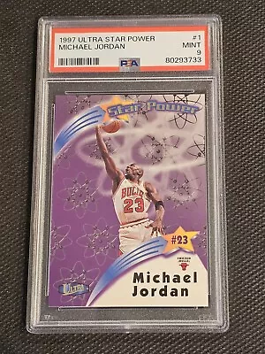 Michael Jordan 1997 Fleer Ultra #1 Star Power Insert Psa 9 Chicago Bulls Nba Mj • $119