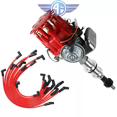 Red Cap HEI Distributor And 10.5mm Spark Plug Wires Fit Small Block Ford 289-302 • $84.94