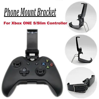 Black Phone Clip Mount Bracket Stand Holder For Xbox One Slim One Controller • $10.56