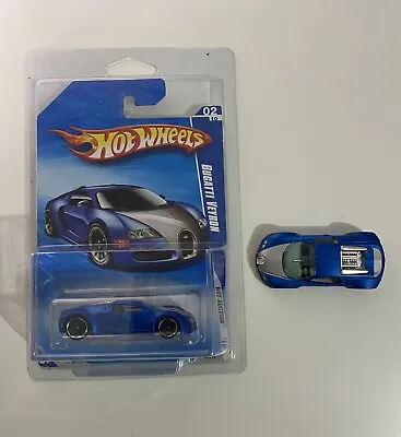 Hotwheels 2009 Bugatti Veyron Matt Blue Hot Auction Carded & Loose VHTF • $149