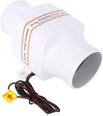 3  In-Line Marine Boat Electric Bilge Air Blower Fan 12V 130 CFM  White  Quiet • $29.99