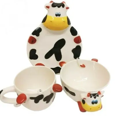 Collectable Cow Breakfast Set 3 Pcs-Selling As Pack Of 24-Brand New And Boxed • £30.99