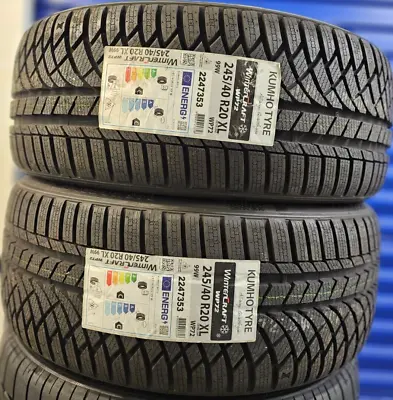 2x New Kumho Wp72 Winter 245/40 Zr20 Xl 99w Snow/ice/mud 245 40 20 2454020 M&s • $994.67