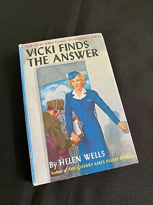 VICKI BARR FLIGHT STEWARDESS #2: VICKI FINDS THE ANSWER By Helen Wells 1963 PC • $19.99