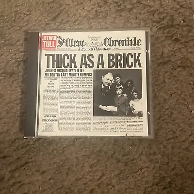 Jethro Tull - Thick As A Brick CD - 1985 Chrysalis VK 41003 DIDX 401 VG! • $6.50