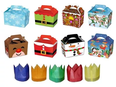 Christmas Childrens Kids Party Meal Food Boxes + FREE Xmas Party Cracker Hats • £2.99