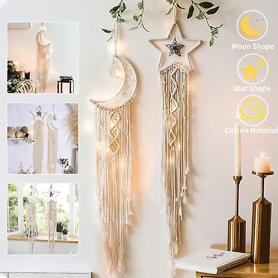 Macrame Woven Wall Hanging Tapestry Boho Chic Bohemian Home Art Decor Handmade • $10.48