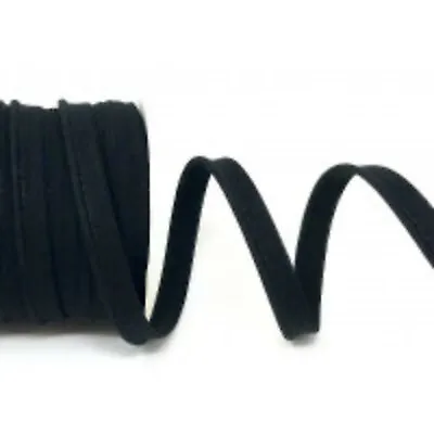 10mm Black Poly Cotton Flanged Piping Cord • £2