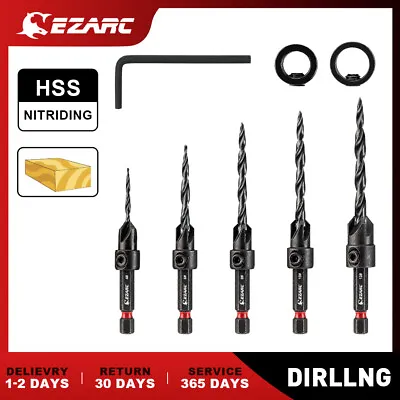 8PCS EZARC Countersink Drill Bit Set Tapered Countersink Drill Bits For Woodwork • $21.99