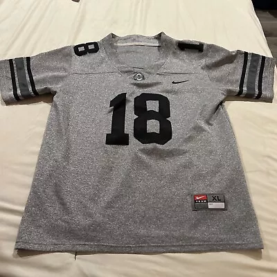 Ohio State Marvin Harrison’s #18 Nike Gray Jersey Unnamed Back Youth XL • $30