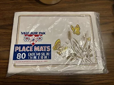 Vintage 1970s Pack Of 80 Unopened Disposable Butterfly Place Mats Valcour Pak  • $21.50