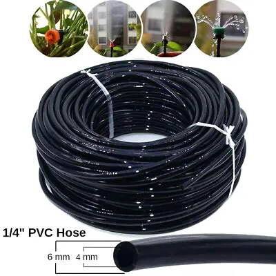 4 Mm Micro Irrigation Pipe Tube Hose For Micro Drip Garden Irrigation System • £10.97