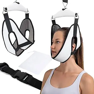 Cervical Neck Traction Device Neck Stretcher Over Door Sore Neck Relief • £20.65