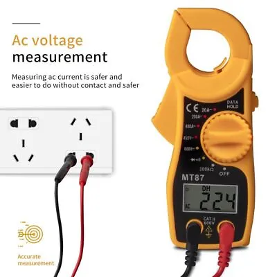 £8.39 • Buy Digital MT87 Electric Clamp Meter Multimeter AC DC Current Volt Amp Tester UK