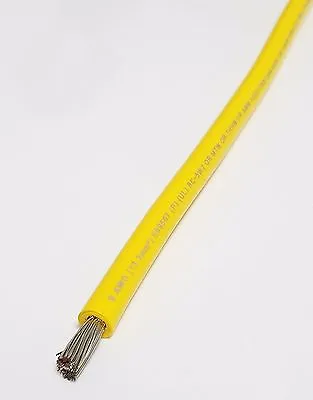 6 AWG GAUGE YELLOW MARINE TINNED COPPER BATTERY CABLE BOAT WIRE Made In USA SAE • $1.65