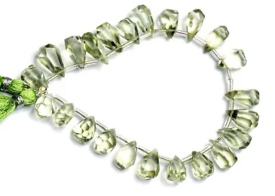 Natural Green Amethyst Prasiolite Tumble Drop Beads 8  Jewelry Supplies 85Cts. • $15.60