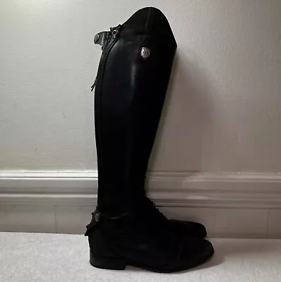 Mountain Horse Womens Sovereign High Rider Boots Size 7 Slim Regular Black RARE • $114.94