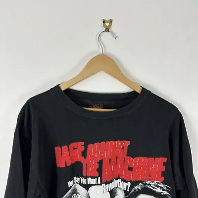 Men’s VTG Metal Hvn Rage Against The Machine XL 1996 Single Stitch Black T-Shirt • £100
