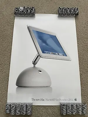 Vintage IMac Authentic Apple In-Store Promo Poster 34 X 24  2002 Computer Mac • $100