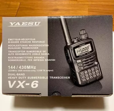 Yaesu VX-6 144/430MHz Dual Band Submersible Amateur Handy Transceiver FM Radio • $267