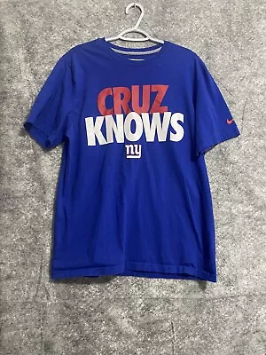 New York Giants Mens Shirt Victor Cruz Knows XL Blue Football Casual Gym Nike • $12.87