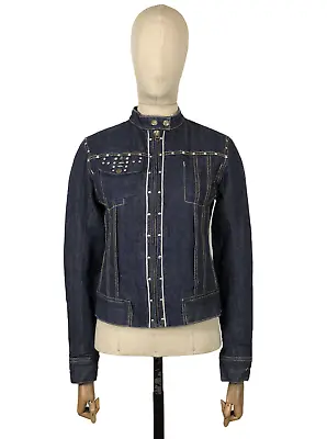 Buco Product Roadmaster Biker Women's Blue Denim Selvedge Jacket Size Medium • $123.30