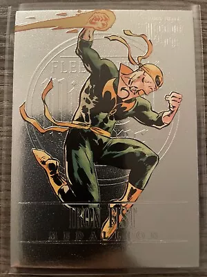 2023 Marvel Fleer Ultra Midnight Sons Silver MEDALLION Iron Fist Card #M-21 • $8