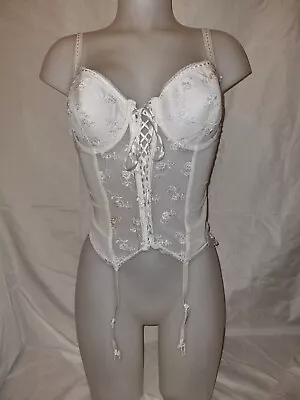 Gorgeous Off White X2X  Underwired Boned Corset Basque Top Size 36C (TV) • £5.99