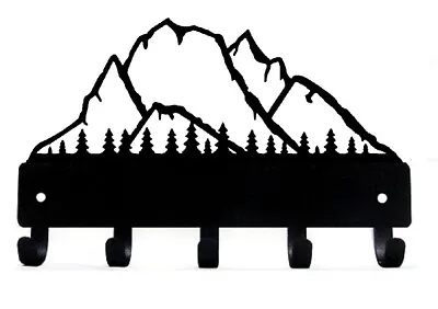 Mountain Landscape 6 In. Small Wall Key Rack Holder Made In USA Storage 5 Hooks • $15.99