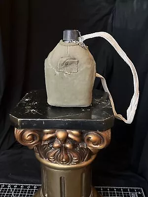 US Army Military Metal Aluminum Water Canteen With Liner Made In Japan  Johnston • $13.95