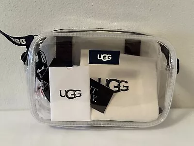 UGG Janey II Transparent Clear NYC NAVY BLUE Style 1142650 Crossbody  Belt NEW • $70