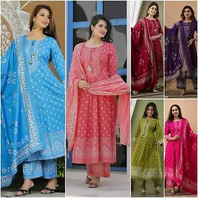£29.40 • Buy Women Indian Kurti Set Pakistani Kurta Anarkali Dress Salwar Kameez Suit