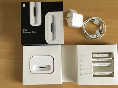 £35 • Buy IPod Universal Dock A1153 S-video Boxed + A1357 Apple Plug & Charger - Used Once