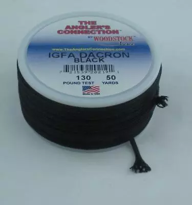 Woodstock Braided IGFA Black Dacron Line 130 Lb. Test 50 Yd. • $10.68