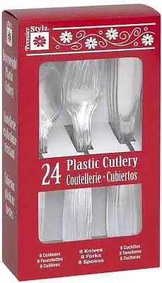 Plastic Cutlery 24/Pkg-Clear • £8.26