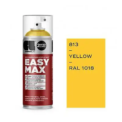 Cosmoslac Easy Max Spray Paint - Satin Acrylic Formula - 13 Colours 400ml Can • £12.39