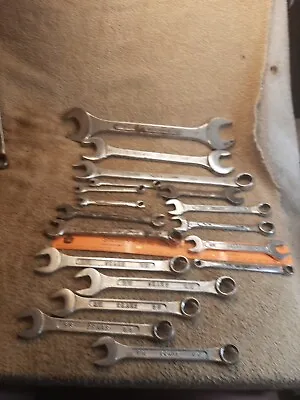 Vintage WRENCHES Heavy Duty Wrench Mixed Size Lot Of 17 • $7.99