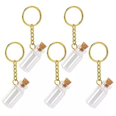 5 Pcs Small Glass Bottles With Cork Lids2ml Mini Glass Wishing Bottles Empty Spe • $11.36