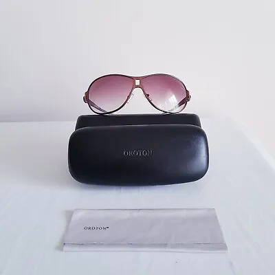 Authentic - Oroton - Metal - Sunglasses - Dark Rose-gold Outside & Navy Inside  • $65