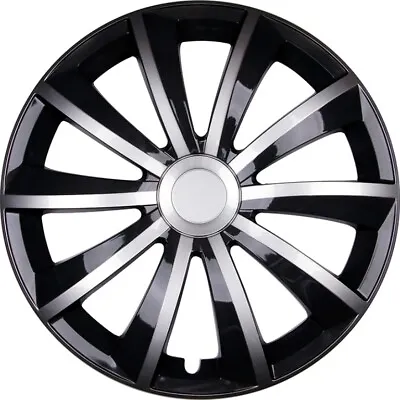 Hubcaps Gral 15 Inch #74 IN Silver Black 4x Premium Design Hub Caps • $162.64