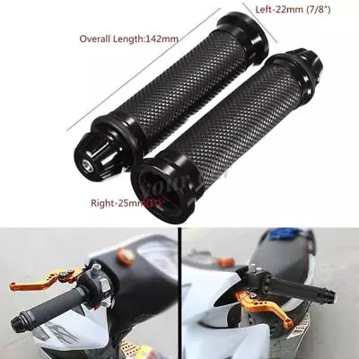 Motorcycle 1  Handle Bar Hand Grips Black For Yamaha V Star 650 950 1100 1300 • $13.99