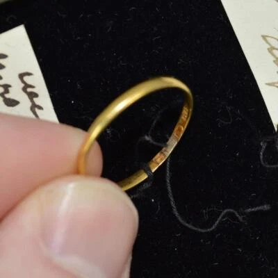 £420 • Buy 1792 Georgian 22 Carat Gold Plain Wedding Band
